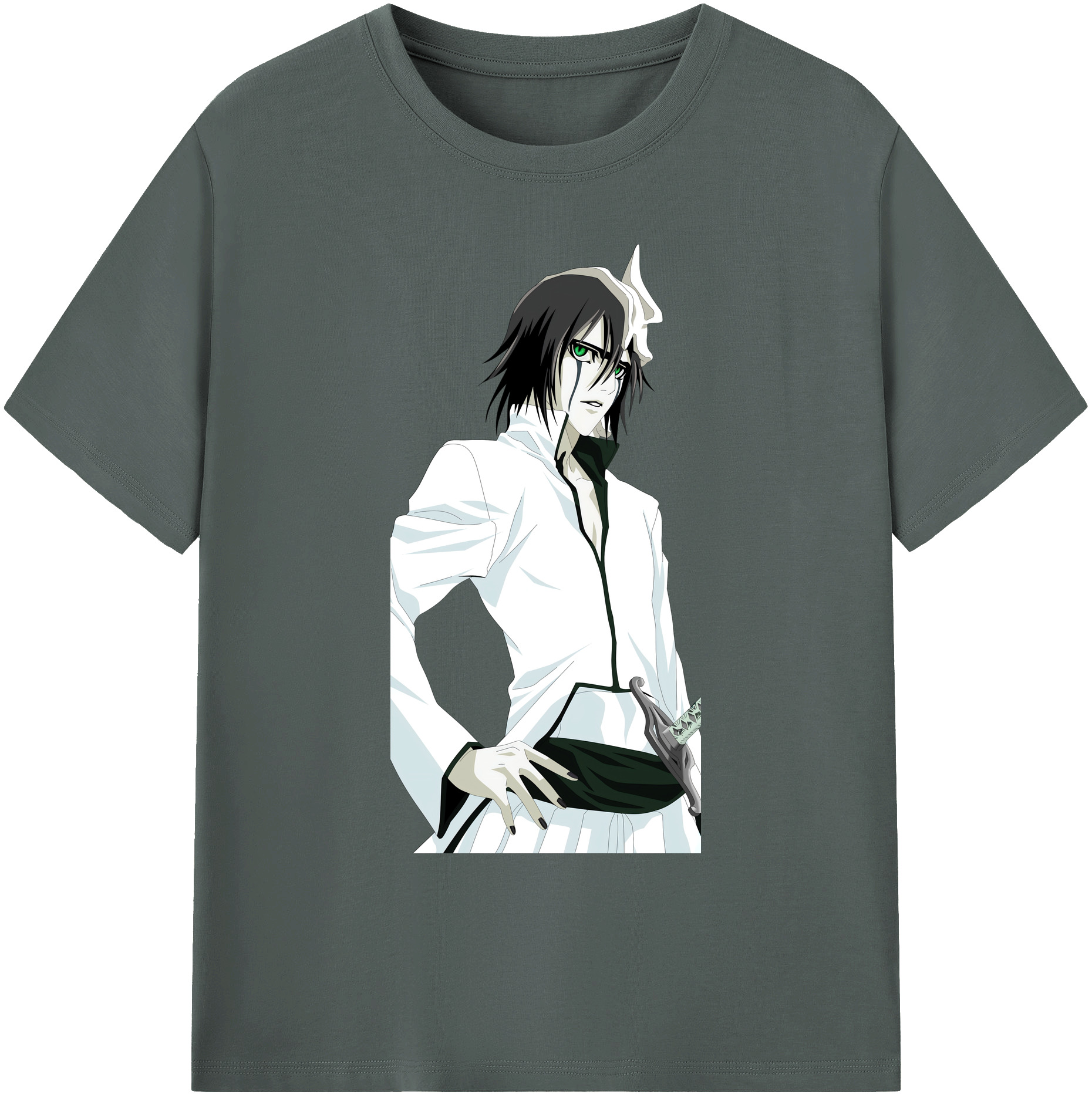 （画像用） ブリーチ ウルキオラ·シファー BLEACH Ulquiorra cifer 綿100％ メンズ半袖Tシャツ｜肌触りやわらか＆通気性